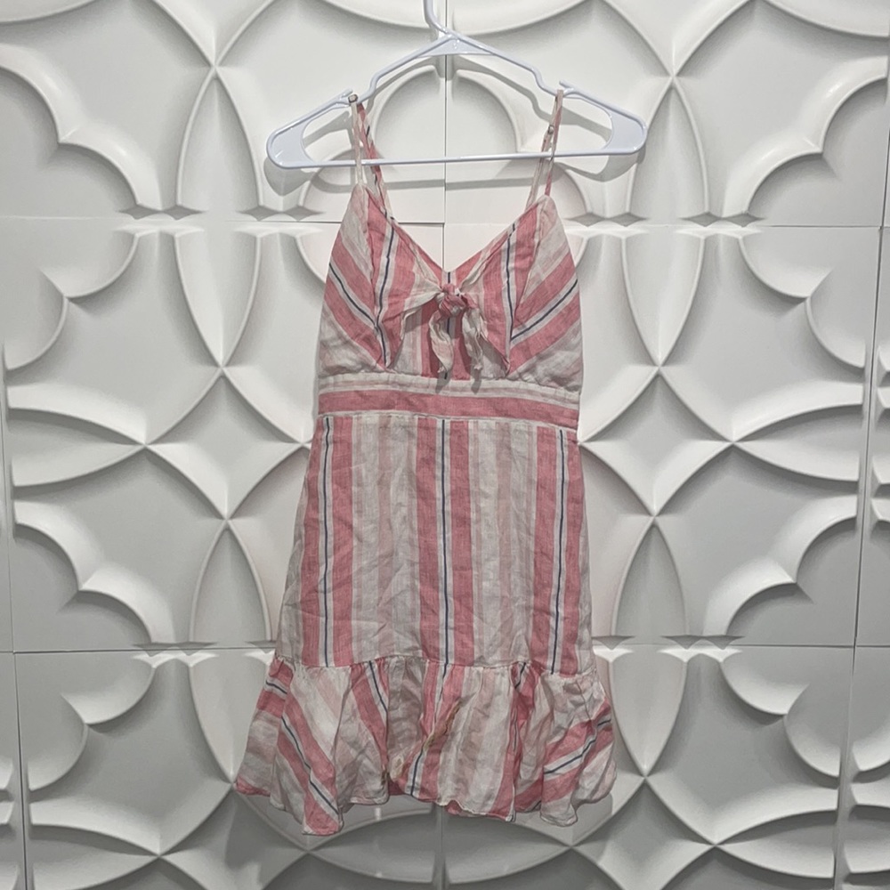 Parker striped dany pink bow dress sz 2.    Mm